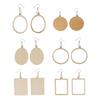 Geometric Earrings Wooden Drop Ear Stud For Women