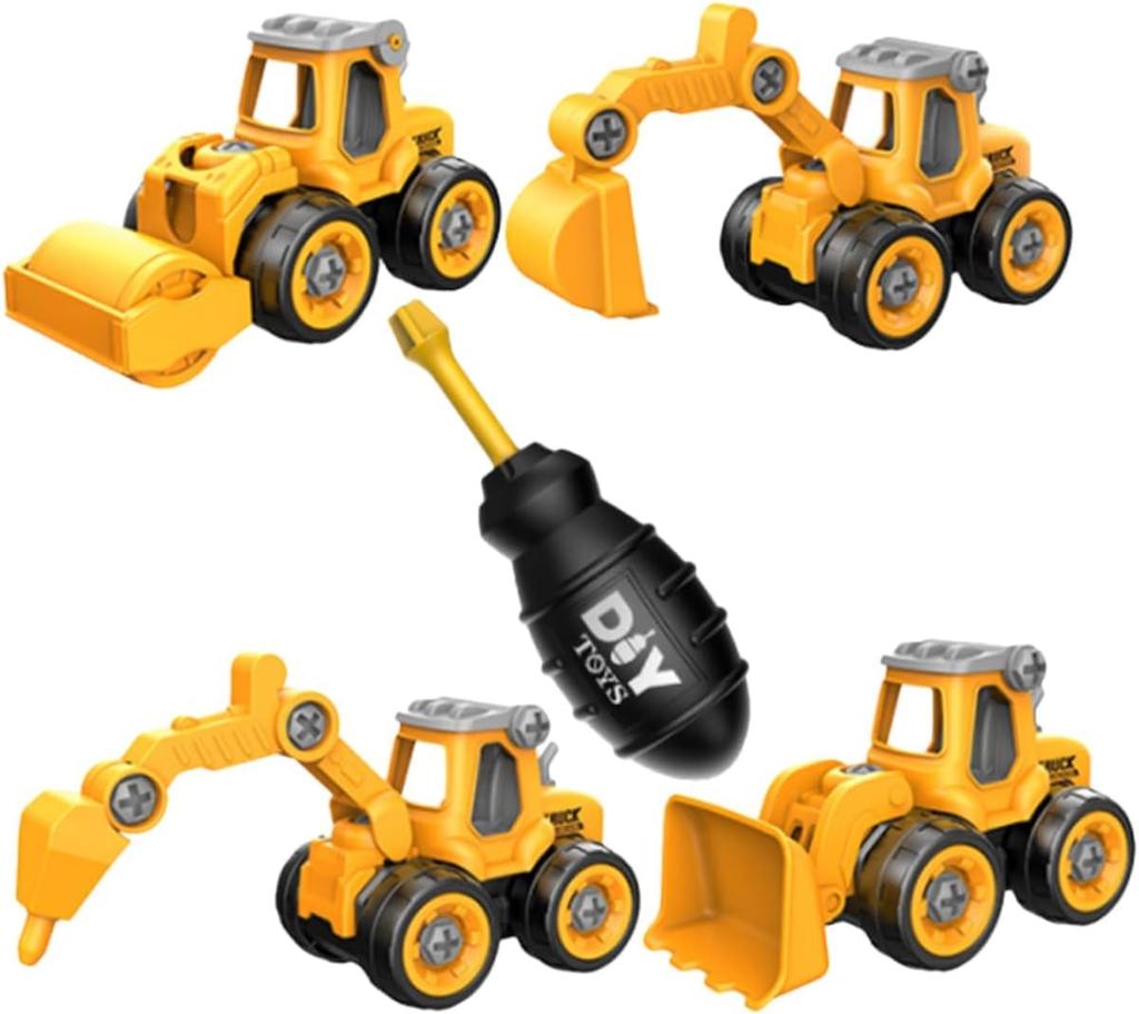 Huang Yem Construction Carpenter Pretend Assembly Car Toy Work Construction Vehicle Working Construction Mini Sand Christmas Vehicles, Play, Toy,