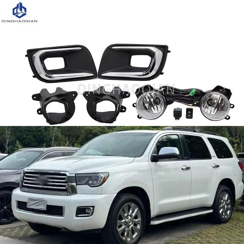 

1 Комплект Противотуманных фар Фары для Toyota Sequoia 2018 2019 2020 2021 Противотуманные фары Автомобильный Комплект Противотуманных фар С Проводкой Лампочкой Переключателем 1 set