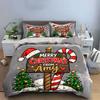 Merry Christmas Sign Design Bedding Duvet Cover Set Duvet Cover Pillowcases  (1*Duvet Cover 2*Pillowcases, Without Duvet Insert)