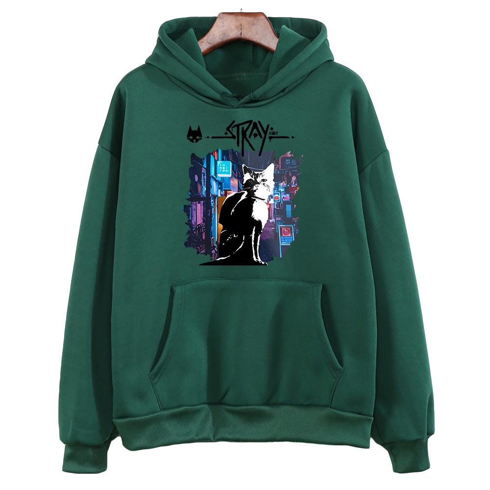 Stray Cat Hoodie Hot Game Graphic Printing Cartoon Sweatshirts Women/Men Casual Autumn/Wniter Pullovers Kawaii Girls Harajuku