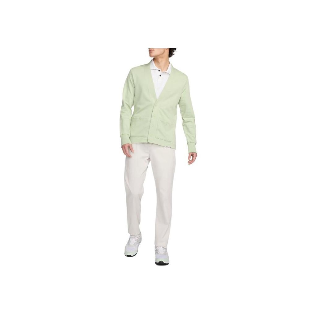 Nike Cardigan Tricoté Uni à Simple Boutonnage et Manches Longues pour Homme Tops Vert Clair FB5465-343