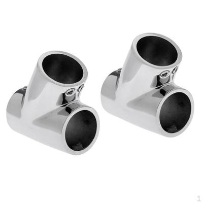 2x Acier Inoxydable 316 & Raccord en T 60 Degrés pour Main Courante de Bateau Tube 7/8''