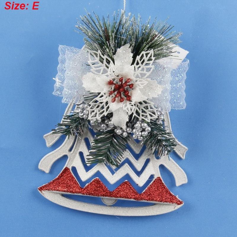 6pcs/Set Hollow Letters Natural Wood Christmas Ornaments Hanging Christmas Tree Decorations