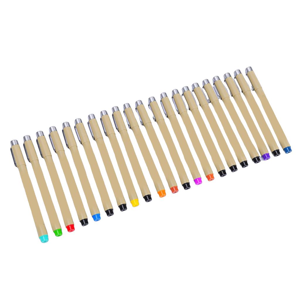 21 Pcs Micro Pen Set 10 Black 11 Colored Water Proof Fineliner Pen for Drawing Sketching Calligraphy Outlining