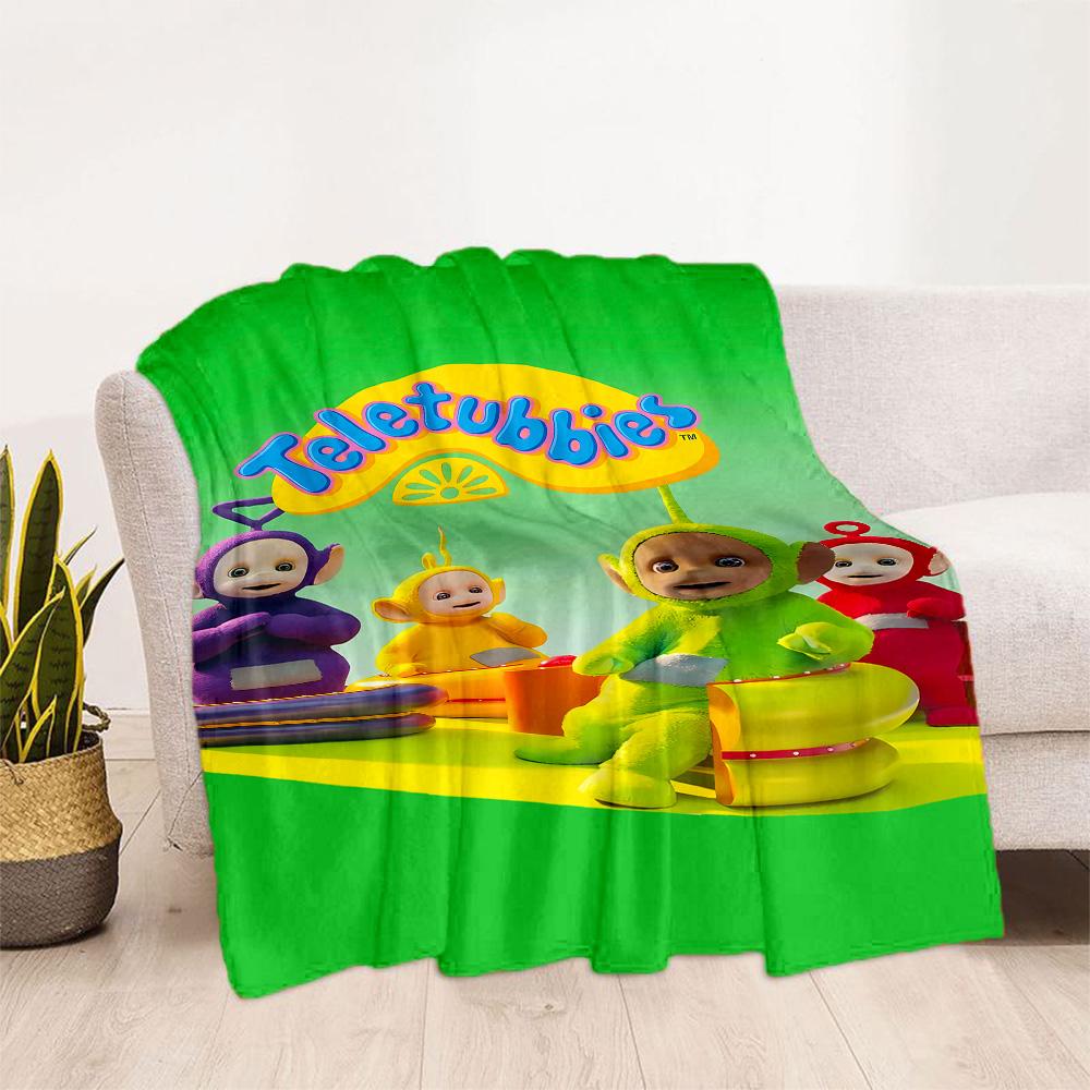 Teletubbies: Colorful Friends Blanket Durable Comfort Great for Picnics Seaside Office for All Occasions Digital Print Gift for Travel Home Birthdays