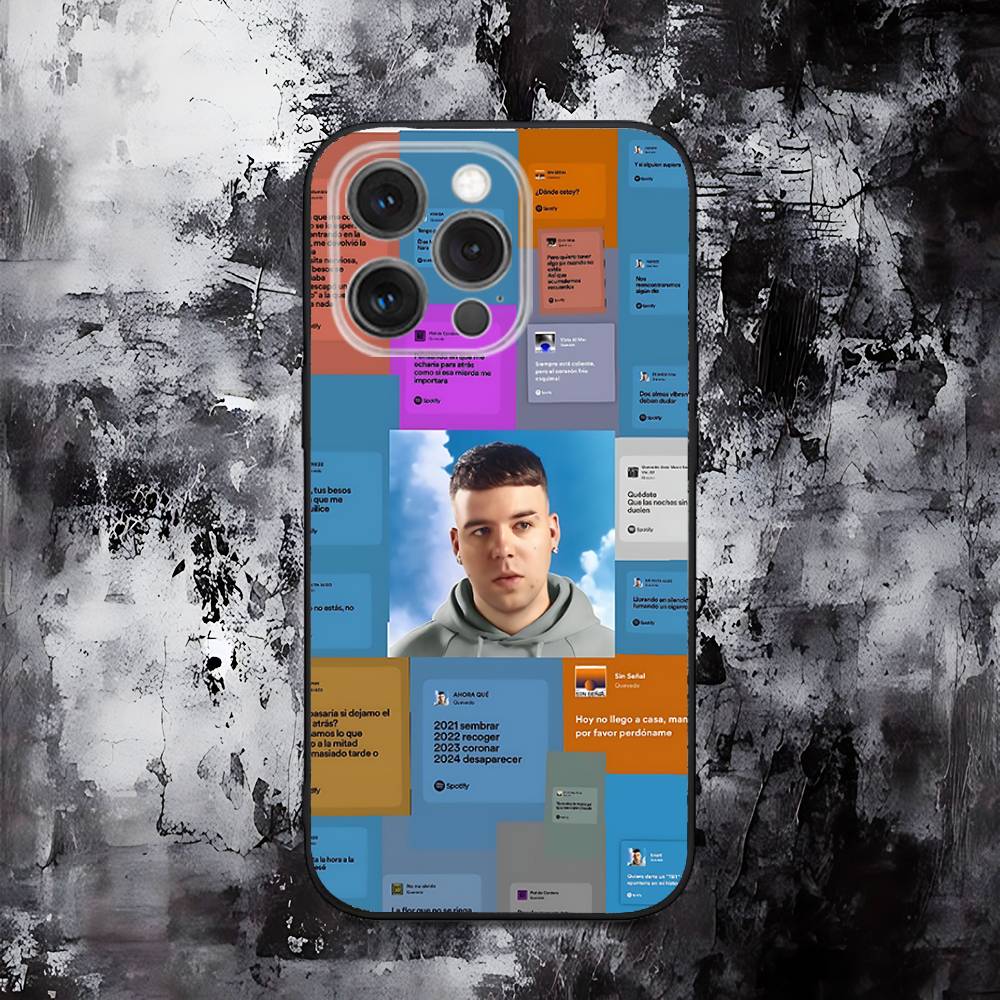 Buenas Noches Quevedo Phone Case For iPhone 16,15,14,13,12,11,Pro,Max,Plus,X,XS,SE,E,Mini,Soft Silicone Black Case