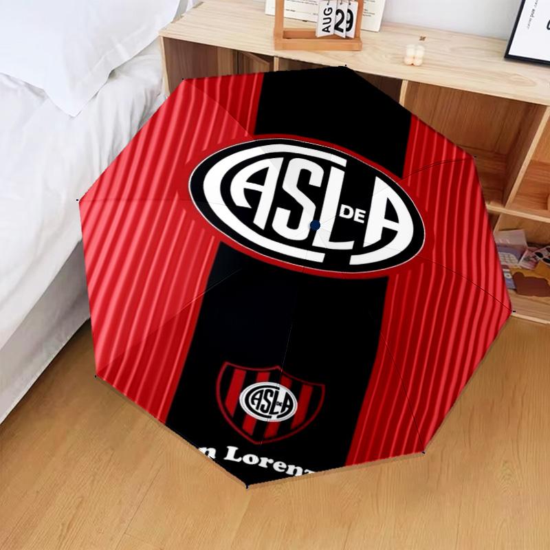 Club Atletico San Lorenzo Umbrella Folding umbrella, automatic umbrella 8-Frame for Travel, camping Use Gift for Halloween Christmas