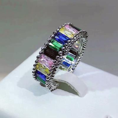 The Minority Spells The Color Rainbow To Flash The Diamond Ring Female Opening To Be Adjustable
