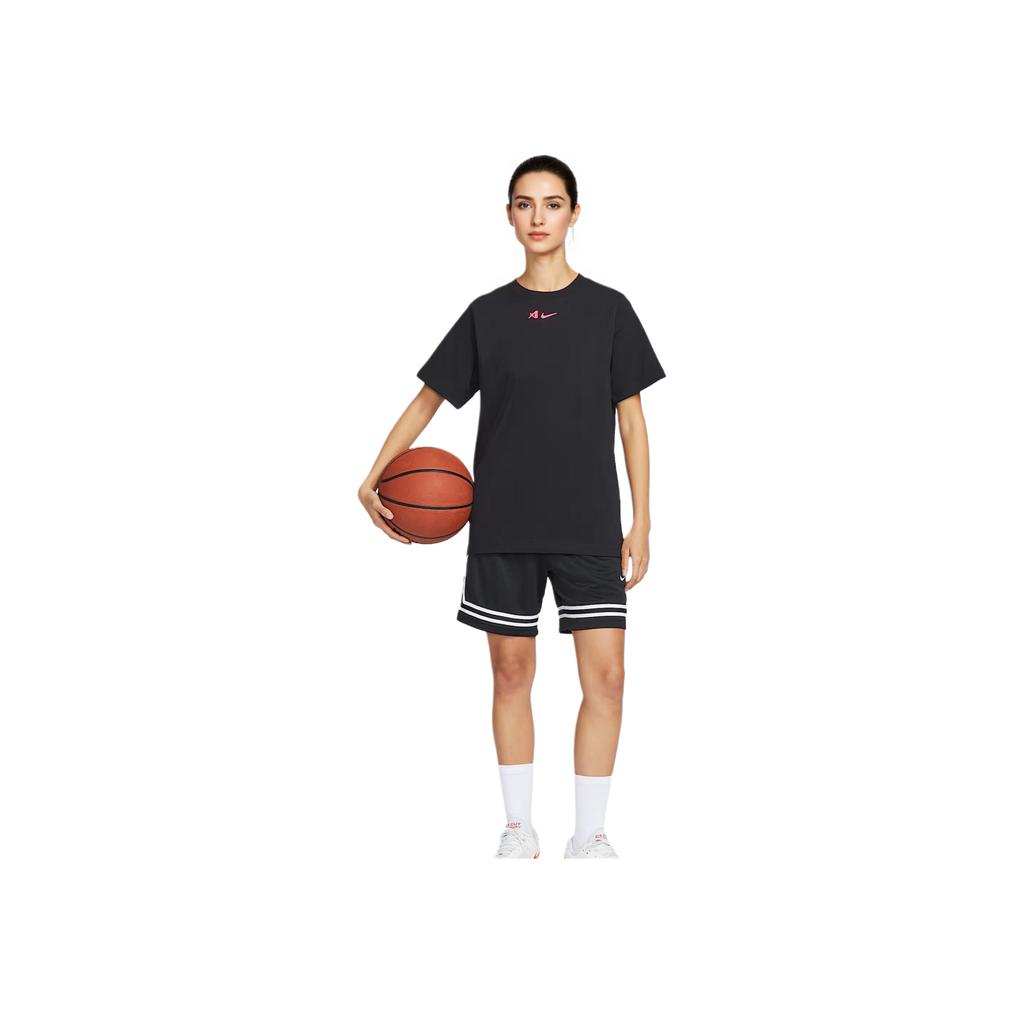 Nike Printed Loose Fit Crew Neck Short Sleeve T-Shirt Women Tops Black HQ1697-010