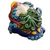 Figurine de crapaud porte-bonheur à trois pattes en poterie cochinchinoise