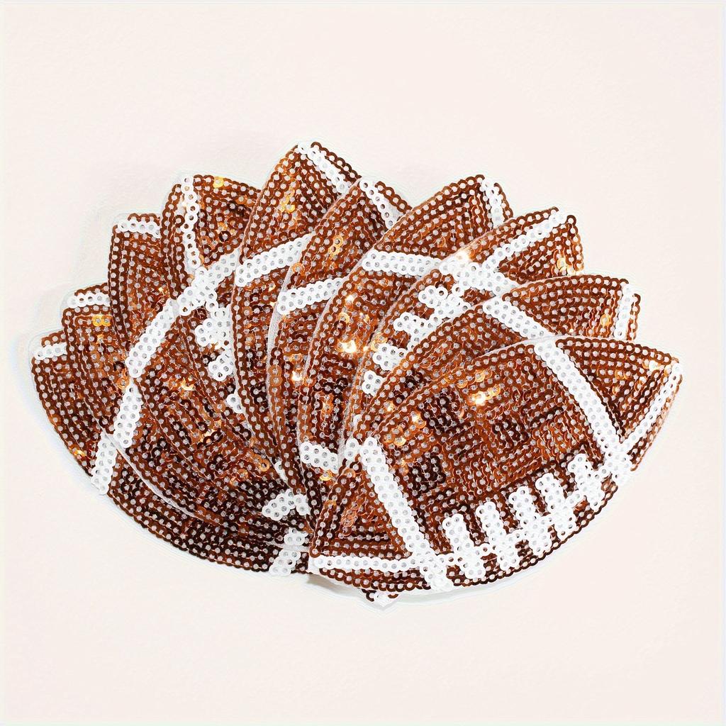 5 Stück Unisex Rugby Muster Stoffaufkleber Patches - Applikationspatches für Rucksäcke, Hüte, Kleidung und Accessoires Wiederverwendbar Aufbügelbar und einfach anzubringen