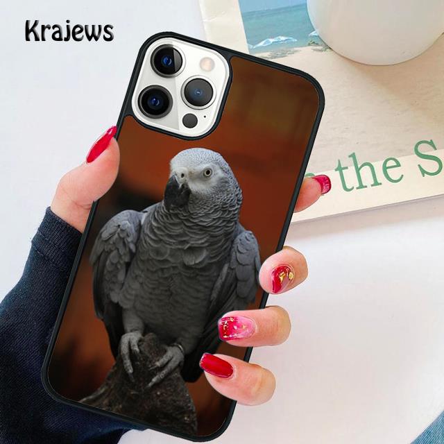 African Grey Parrot soft Phone Case Cover For iPhone 17 Air 16 15 14 plus 12 13 pro max coque Shell Fundas