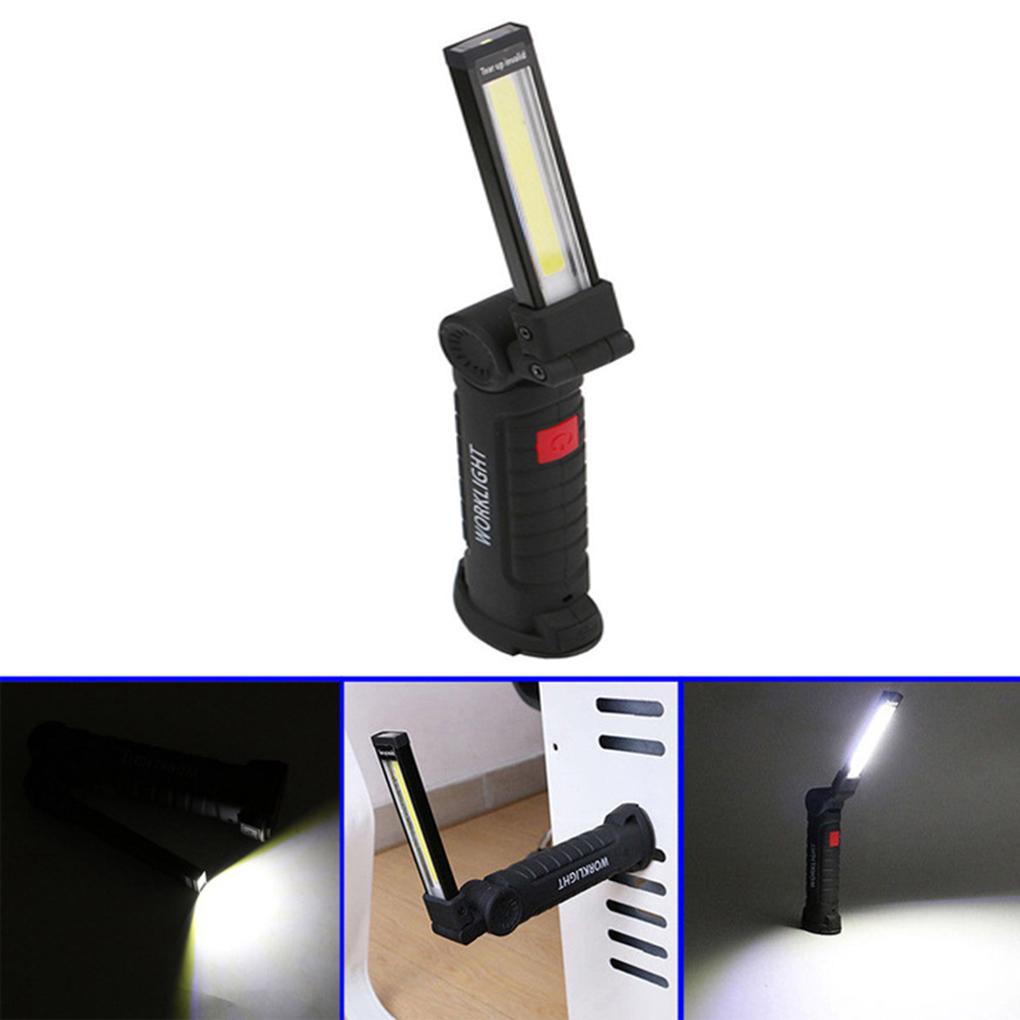 Rechargeable Work Light COB+LED Flashlight Magnetic Hand Torch Inspection Lamp