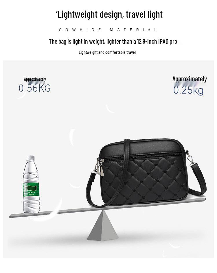 2025 Women's Quilted Crossbody Bag: Multi-Layer Embroidered Shoulder Bag for Moms