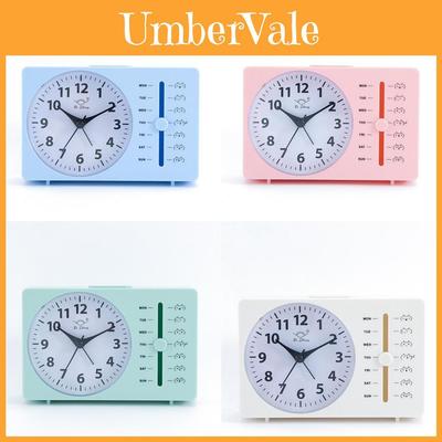 Modern Plastic Analog Alarm Clock With Mechanical Hands For Kids Room And Dormitory