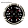 ELING 85mm 4 in 1 Multifunction Meter Oil Pressure 5Bar 10Bar 80PSI Water Temperature Oil Level 8-16V Voltmeter for Cars Ships
