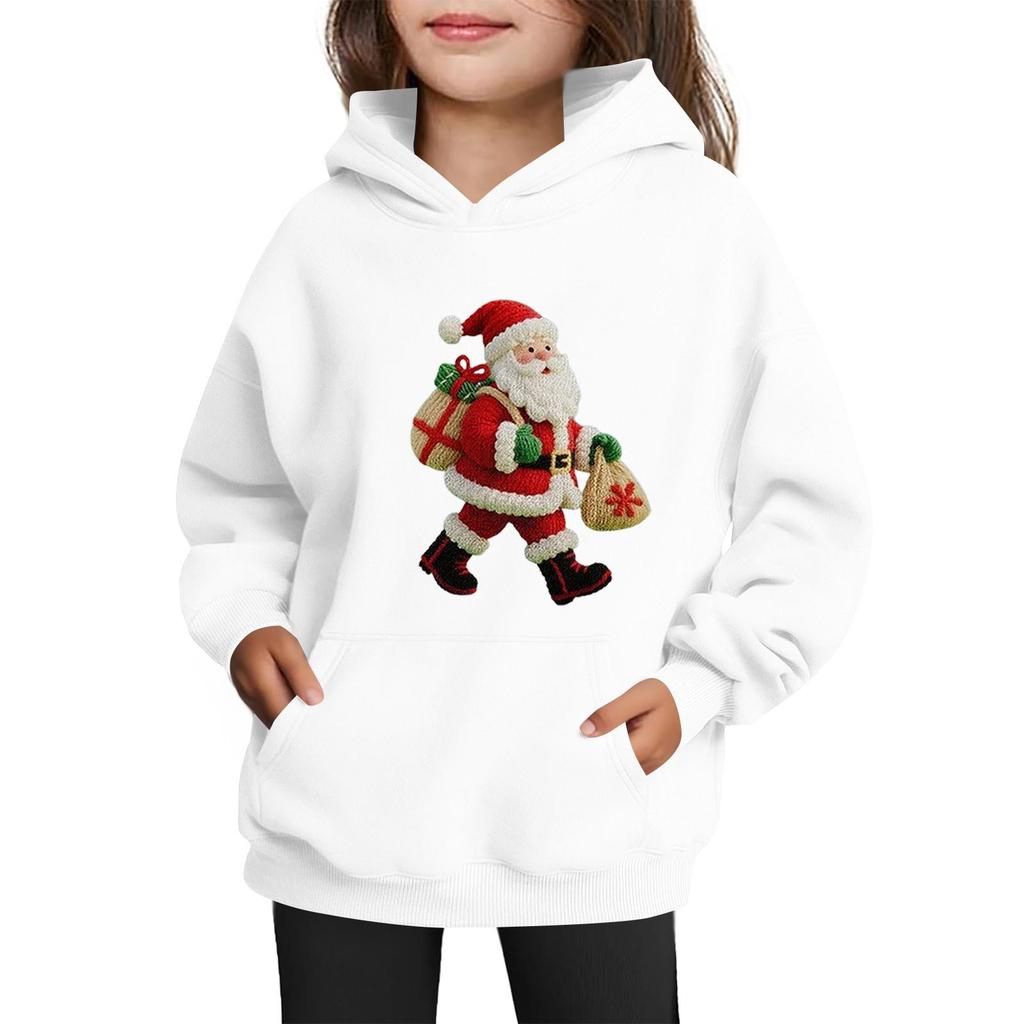 Sweatshirts For Teen Girls Hoodies Long Sleeve Drawstring Pullover Cute Printed Oversized Hoodie Christmas