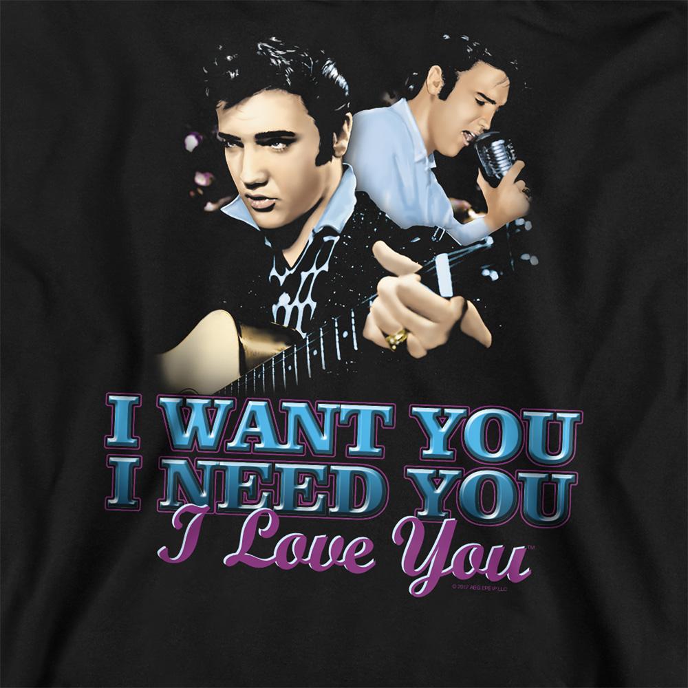 Elvis Presley Unisex Adult I Want You Sweatshirt
