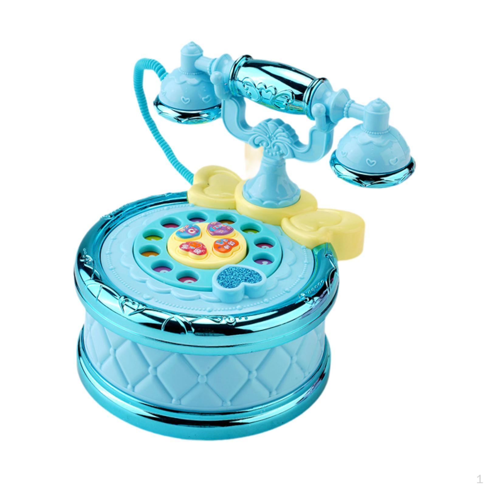 

Детский телефон игрушка музыкальный подарок на день рождения координация рук и глаз принцесса для синий