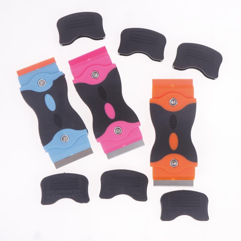 Plastic & Metal Razor Blade Scraper, Window Glass Cleaner, Film & Adhesive Remover Tool For Car & Home