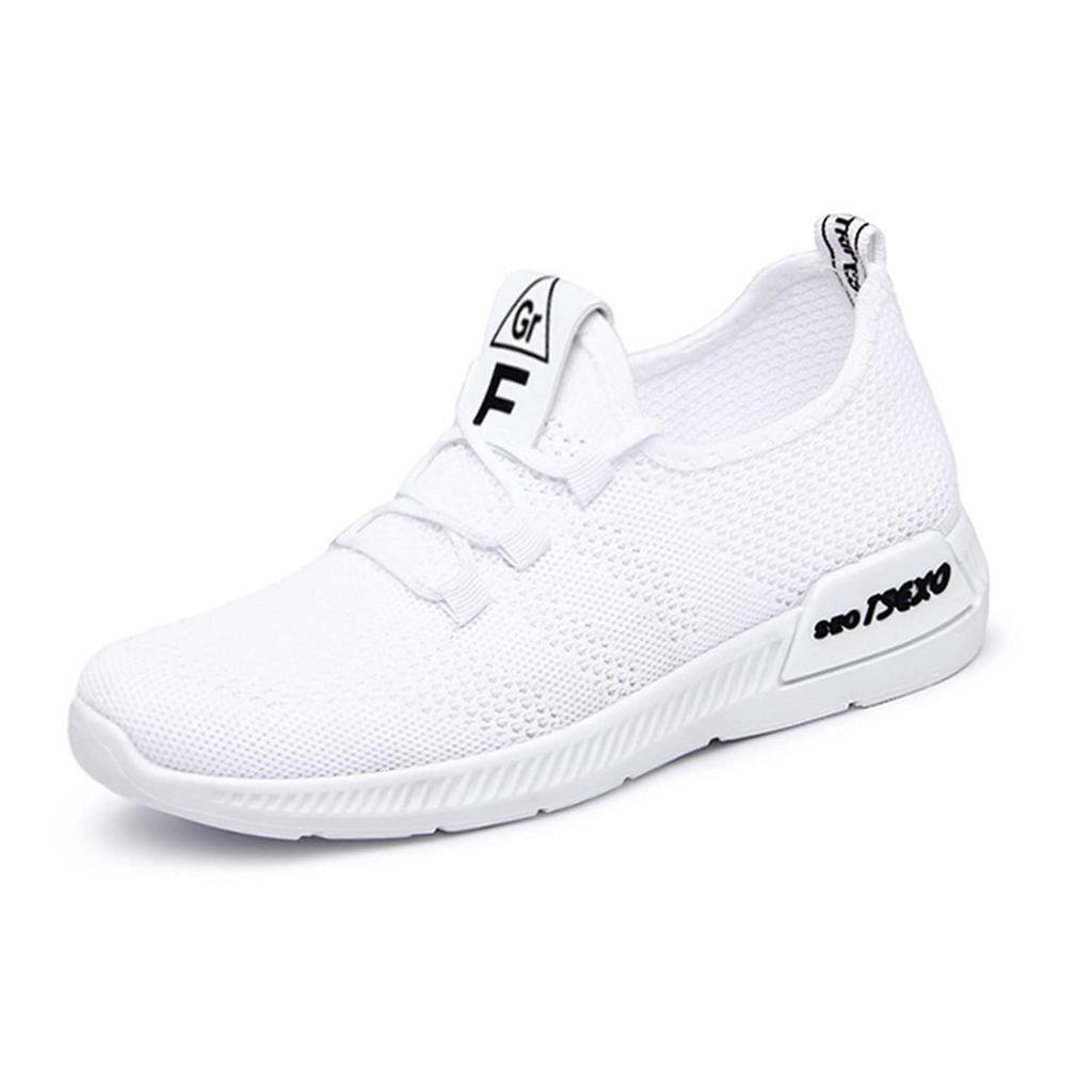 PAFHL Running Walking Comfortable Small Size for Seniors and Seniors Women's Ultra-Lightweight Shoes, Shoes, Breathable, Fit, Toe, White, 22.5cm,