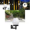 Modern Outdoor Led Wall Light Glass Stainless Steel Globe Design Ip44 Certified