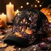 Adjustable Halloween Printed Hat for Men and Women - Novelty Costume Party Accessory