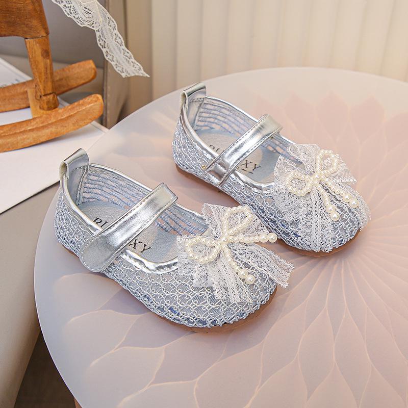 Girls  Pearl Bow Closed-Toe Princess Sandals - Spring/Autumn 2026 24