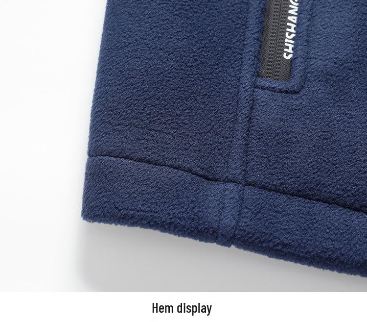 Plus Size Men's Fleece Stand Collar Vest - Autumn/Winter Loose Fit