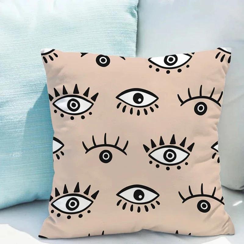 Pillowcases X Cushions Eyelash Cushion Cover for Pillow Covers Decorative Couch Pillows Double-sided Printing Short Plush