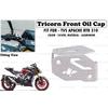 Fit For Tvs Apache "RTR 310 Silver Tricorn Front Oil Cap"