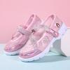 Single Mesh Girls' Shoes Summer New Frame Sports Shoes Hollow Children's Shoes Little Girls Tide Breathable Princess Shoes