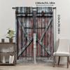 2pcs   Rustic Door Pattern Curtains   Decorate Window Treatment   Rod Pocket Mount   Digital Printed Curtains   Polyester Material   S