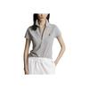 Polo Ralph Lauren SS24 Solid Color Logo Embroidered Pullover Short Sleeve Polo Shirt Women tops Gray 211870245-015