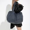 Retro Washed Denim Cloth Handbag Women's Casual Large-capacity Shoulder Bag Trendy Drawstring Bundle Underarm Bag