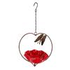 Outside Hummingbird Bird Feeder, Weather-proof Metal Butterfly Bird Bath, Hanging Feeding Bowl for Outdoor Garden Patio Yard