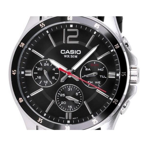 Casio Men's Leather Watch MTP-1374L-1A,Korean Popular Watches