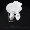 Hand-Sewn Irregular White Conch Shell Decorative Buttons for Skirts and Shirts
