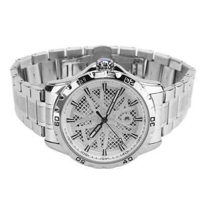 Men Wrist Watch Quartz Movement Zinc Alloy Bezel Stainless Steel Belt Waterproof Analog Display