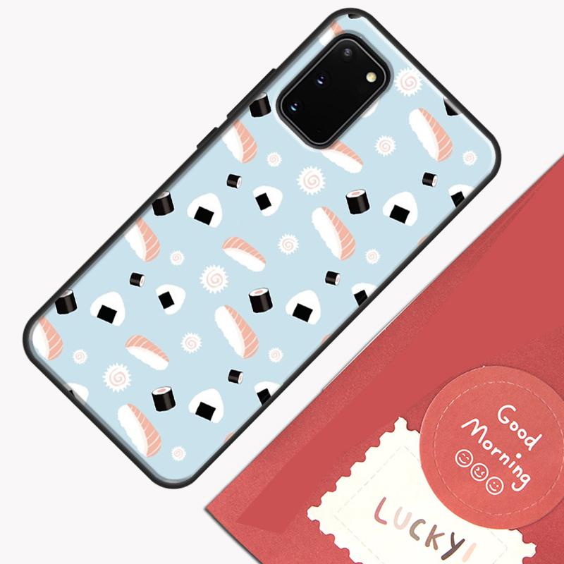 Kawaii Sushi Pattern Phone Case For Samsung Galaxy S26 S25 Ultra S20 S21 S22 S23 S24 S10 Plus S25 FE Cover Shell