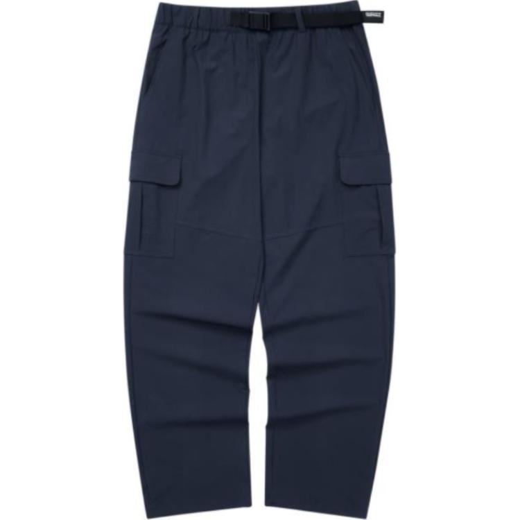 Skechers Solid Color Woven Comfortable Mid-Rise Casual Pants Men bottoms Lunar-Blue L124M053-005Z XL