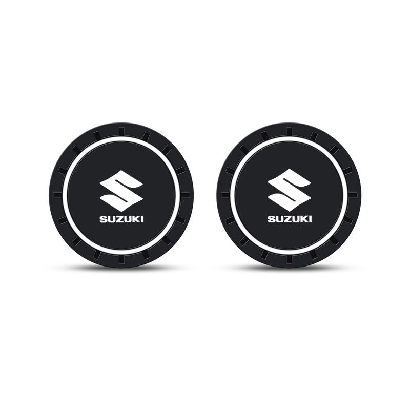 

2pcs Car PVC Water Cup Bottle Holder Anti-slip Pad Mat Accessories For Suzuki Jimny Swift Samurai Vitara Kizashi SX4 Scross