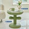 Trendy Flower End Table-Creamy Style Side Table Creative Living Room Decor Space-Saving Accent Table Contemporary Home Furniture