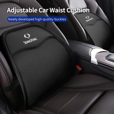 Car Lumbar Cushion Breathable Seat Mesh Cushion Backrest Cushion Long Sitting For SsangYong Actyon Korando Rexton Kyron Rodius