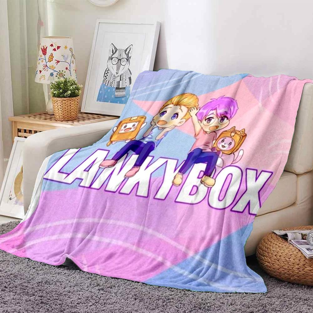 1Pc Lankybox Adventure Blanket For Couch Bed Plush Cozy Fuzzy Blanket Super Soft Warm Blankets For Fall And Winter 091823