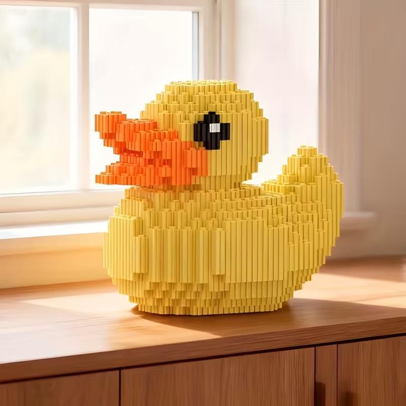 Yellow Duck Building Block Set - STEM Toy, Interlocking DIY Assembly Kit