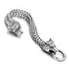 Men's Stainless Steel Wolf Head Bracelet Fashionable Designs Adjustable Length for Daily Wear and Special Occasions