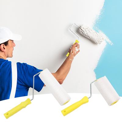 Skumrulle Bubbelfri Självutjämnande Golvfinishverktyg Konstruktion Nålfiltdesign Ergonomiskt Handtag Golvrulle