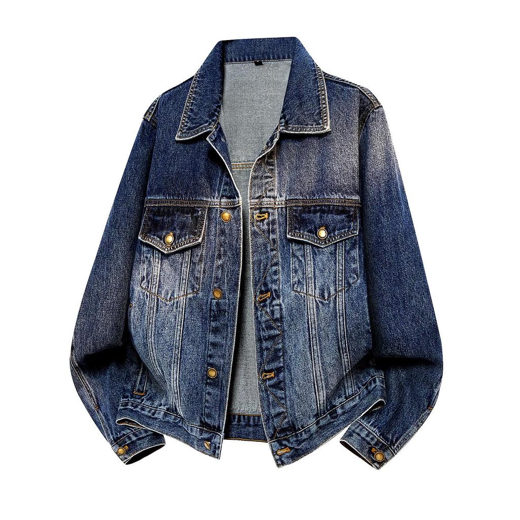 Trendy Retro American Denim Jacket: Versatile, Loose Fit for Autumn/Winter